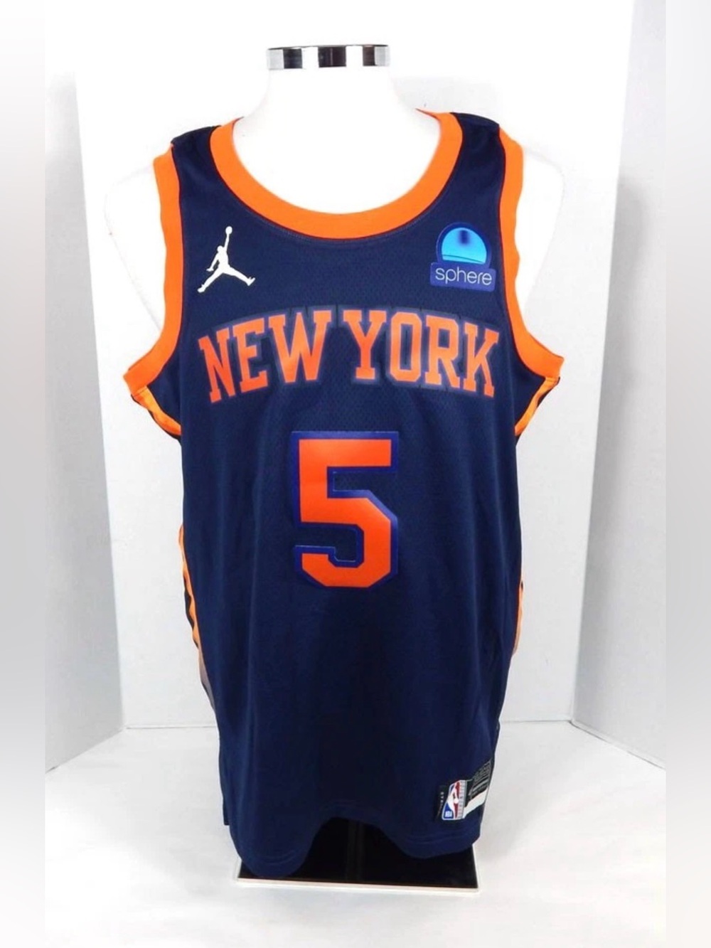 Nike New York Knicks #5 Quickley Statement Swingman Basketball Jersey 48 L